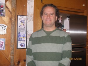 Lewis awaiting his Parm treat!