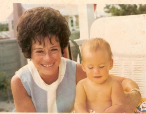 With her first grandchild in 1970