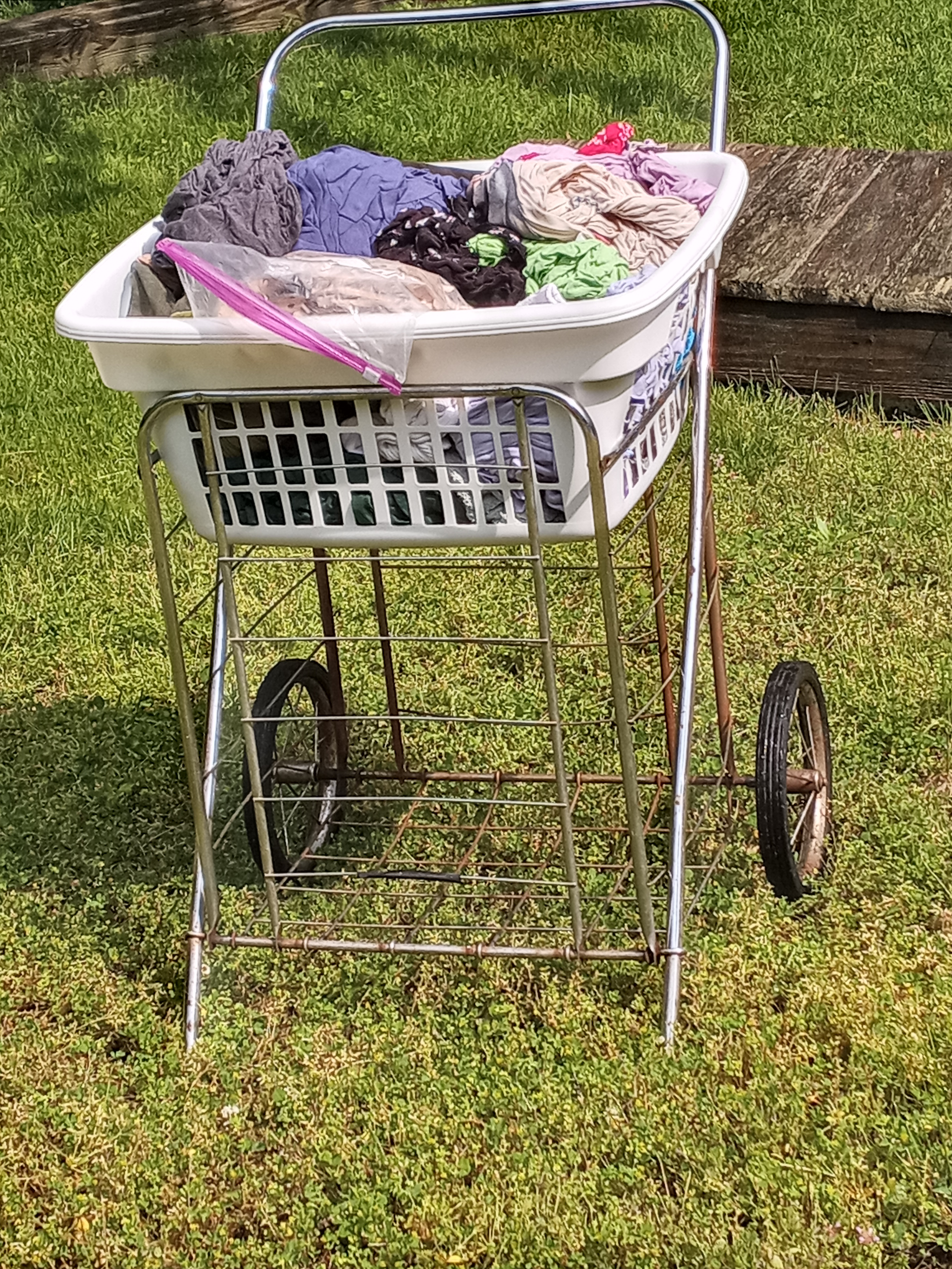cart w wet clothes